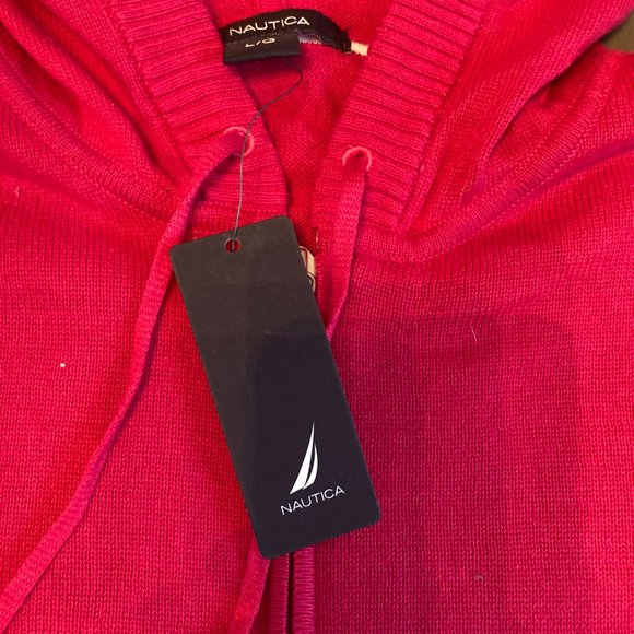 Nautica Fuchsia Hoodie Sweater - NWT - Picture 2 of 11